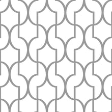 Load image into Gallery viewer, White &amp; Grey Geometric Peel &amp; Stick Wallpaper N05267
