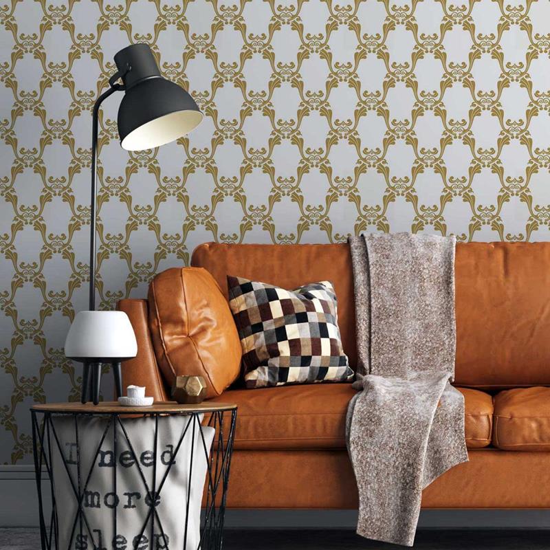 Golden Damask Peel & Stick Wallpaper N05273