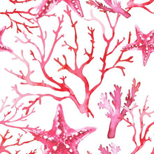 Load image into Gallery viewer, Starfish and Algae Peel &amp; Stick Wallpaper N06009
