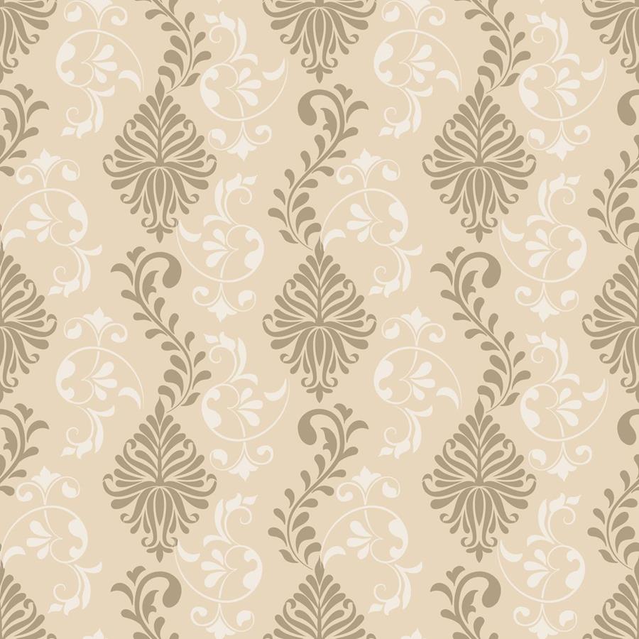 Damask Classic Beige Peel & Stick Wallpaper N06021