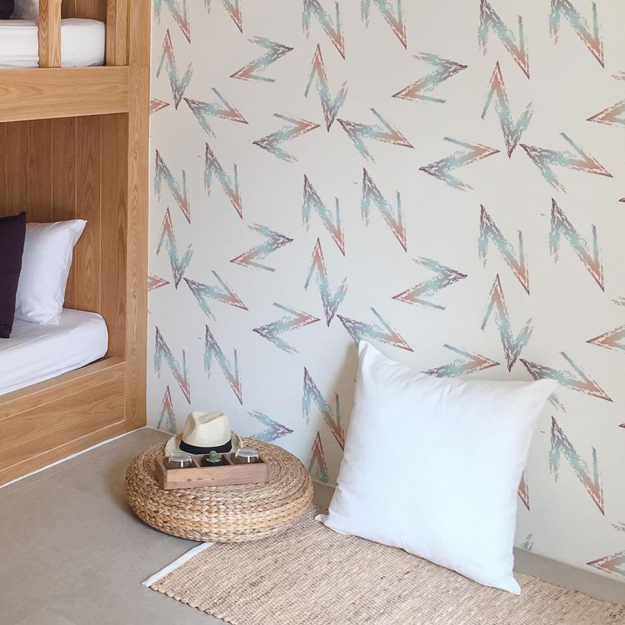 Chalk Rays Gradient Peel & Stick Wallpaper N06028