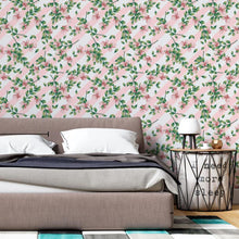 Load image into Gallery viewer, Striped and Floral Peel &amp; Stick Wallpaper N06031
