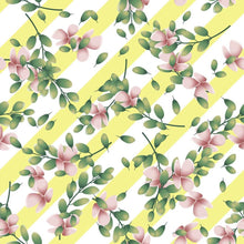Load image into Gallery viewer, Striped With Floral Peel &amp; Stick Wallpaper N06033

