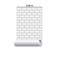 Load image into Gallery viewer, Off White Bricks Peel &amp; Stick Wallpaper N06047
