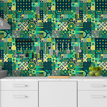 Load image into Gallery viewer, Tile Geometric Neon Peel &amp; Stick Wallpaper N06048
