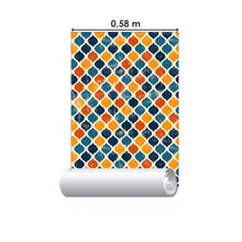 Load image into Gallery viewer, Marmaid Tail Blue Orange Peel &amp; Stick Wallpaper N06066
