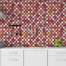 Load image into Gallery viewer, Marmaid Tail Warm Colors Peel &amp; Stick Wallpaper N06067
