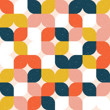 Load image into Gallery viewer, Pink and Yellow Graphic Retro Peel &amp; Stick Wallpaper N06072
