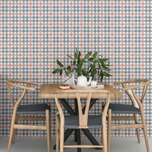 Load image into Gallery viewer, Red and B&amp;W Plaid Peel &amp; Stick Wallpaper N06097
