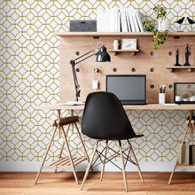 Load image into Gallery viewer, Geometric Black and White Peel &amp; Stick Wallpaper N06119

