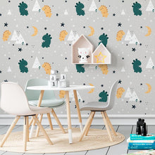 Load image into Gallery viewer, Dinosaurs Mountains Peel &amp; Stick Wallpaper N06126
