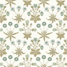 Load image into Gallery viewer, Leaves and Flowers Blue and Green Peel &amp; Stick Wallpaper N06129
