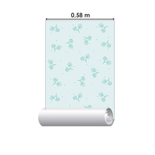 Load image into Gallery viewer, Minimalist Green Flowers Peel &amp; Stick Wallpaper N06132
