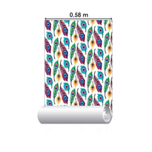 Load image into Gallery viewer, Colorful Peacock Feathers Peel &amp; Stick Wallpaper N06135
