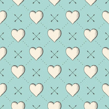 Load image into Gallery viewer, Blue Hearts Peel &amp; Stick Wallpaper N06152
