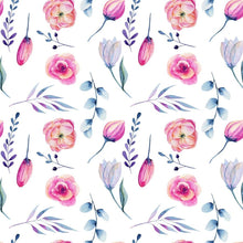 Load image into Gallery viewer, Pink Flowers and Purple Peel &amp; Stick Wallpaper N06180
