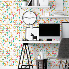 Load image into Gallery viewer, Geometric Star Colorful Peel &amp; Stick Wallpaper N06184
