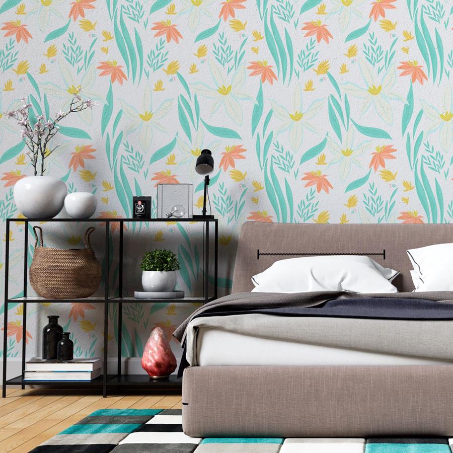 Floral Orchid Peel & Stick Wallpaper N06190