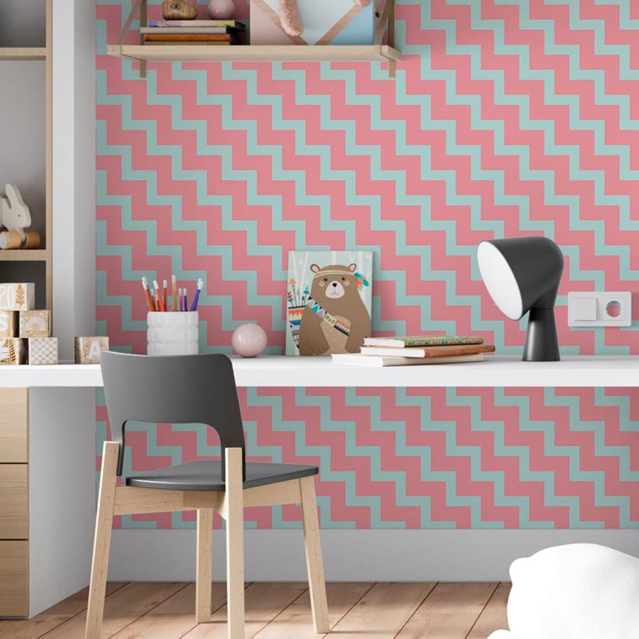 Chevron Yellow and Gray Peel & Stick Wallpaper N06197