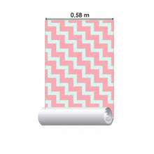 Load image into Gallery viewer, Chevron Blue and Pink Peel &amp; Stick Wallpaper N06198
