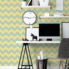 Load image into Gallery viewer, Chevron Pink and Cream Peel &amp; Stick Wallpaper N06201
