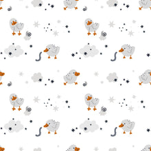 Load image into Gallery viewer, Little Ducks Stars and Clouds Peel &amp; Stick Wallpaper N06208
