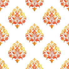 Load image into Gallery viewer, Damask Orange and Yellow Peel &amp; Stick Wallpaper N06217
