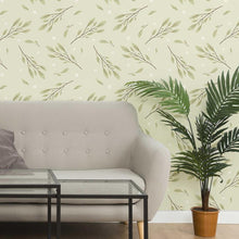 Load image into Gallery viewer, Leaves and Polka Dot Peel &amp; Stick Wallpaper N06220
