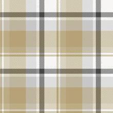 Load image into Gallery viewer, Beige and Black Plaid Peel &amp; Stick Wallpaper N06235
