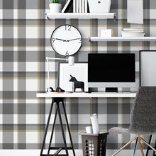 Load image into Gallery viewer, Plaid Peel &amp; Stick Wallpaper N06237
