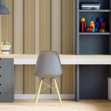 Load image into Gallery viewer, Beige and Black Striped Peel &amp; Stick Wallpaper N06239
