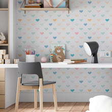 Load image into Gallery viewer, Colorful Hearts Peel &amp; Stick Wallpaper N06253
