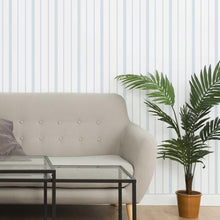 Load image into Gallery viewer, Blue and White Striped Peel &amp; Stick Wallpaper N06266
