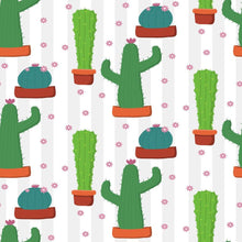 Load image into Gallery viewer, Stripes and Cactus Peel &amp; Stick Wallpaper N06280
