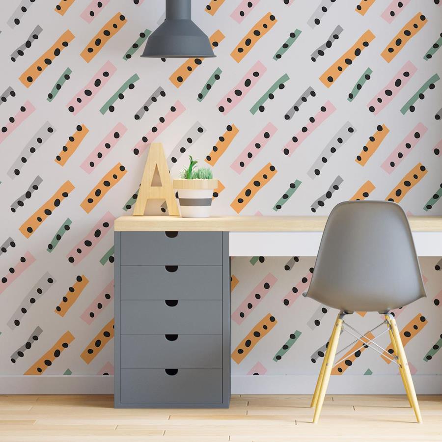 Colorful Artistic Brush Strokes Peel & Stick Wallpaper N06281