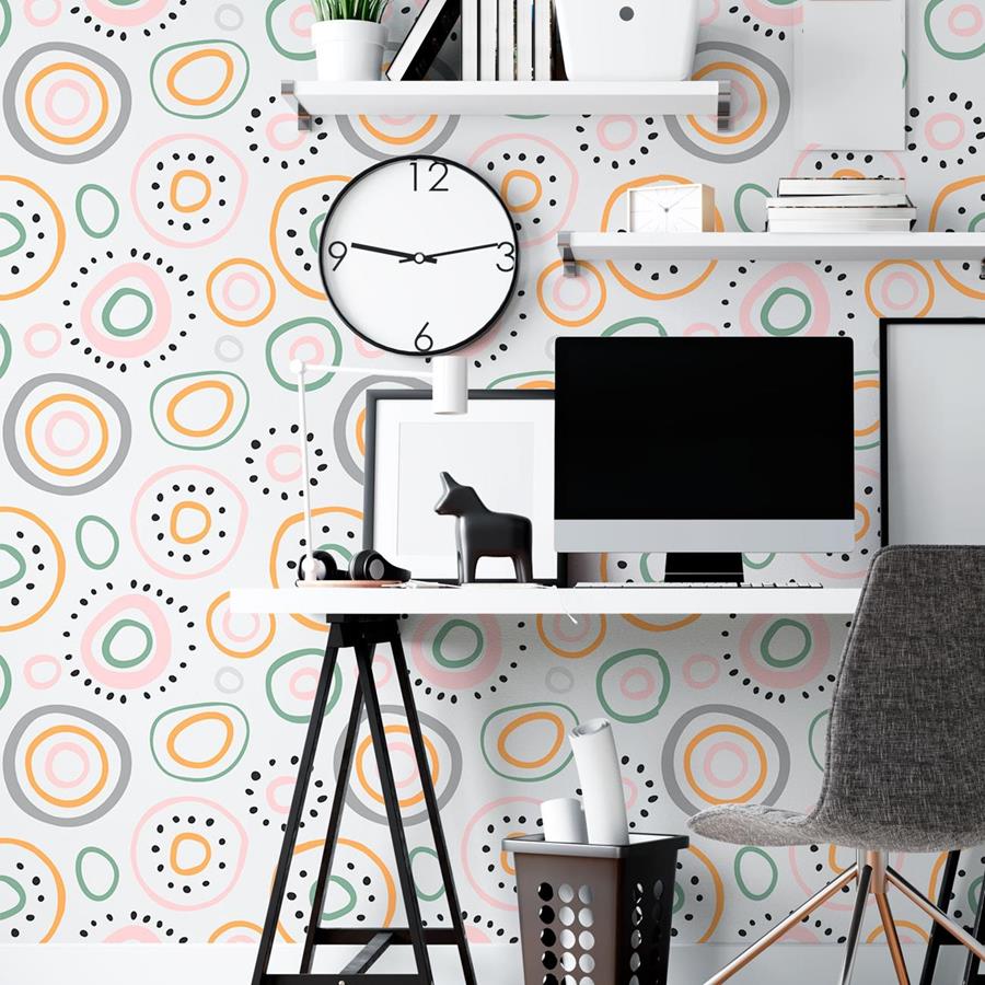 Colorful Circles Peel & Stick Wallpaper N06283