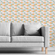 Load image into Gallery viewer, Graphic Colorful Triangles Peel &amp; Stick Wallpaper N06289
