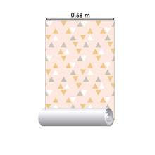 Load image into Gallery viewer, Pink Triangles Peel &amp; Stick Wallpaper N06290
