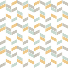 Load image into Gallery viewer, Geometric Chevron Yellow Peel &amp; Stick Wallpaper N06294
