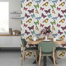 Load image into Gallery viewer, Abstract Blue and White Peel &amp; Stick Wallpaper N07009
