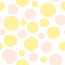 Load image into Gallery viewer, Yellow and Pink Bubbles Peel &amp; Stick Wallpaper N07012
