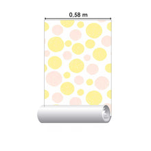 Load image into Gallery viewer, Yellow and Pink Bubbles Peel &amp; Stick Wallpaper N07012
