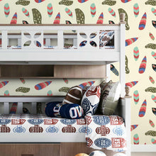 Load image into Gallery viewer, Colorful Boho Feathers Peel &amp; Stick Wallpaper N07023
