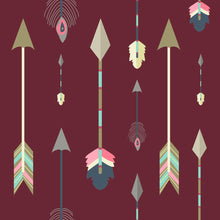 Load image into Gallery viewer, Boho Red Arrows Peel &amp; Stick Wallpaper N07024
