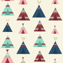 Load image into Gallery viewer, Boho Tent Colorful Peel &amp; Stick Wallpaper N07025

