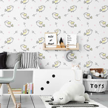 Load image into Gallery viewer, Minimalist Birds Soft Peel &amp; Stick Wallpaper N07035
