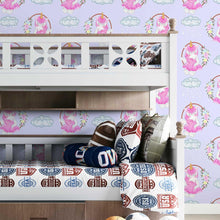 Load image into Gallery viewer, Unicorns Pink and Lilac Peel &amp; Stick Wallpaper N07036
