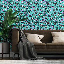 Load image into Gallery viewer, Animal Print Jaguar Neon Peel &amp; Stick Wallpaper N07049

