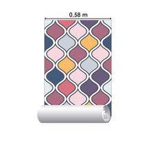 Load image into Gallery viewer, Vintage Warm Waves Peel &amp; Stick Wallpaper N07051
