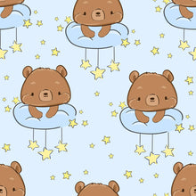 Load image into Gallery viewer, Little Teddy Bears and Stars Peel &amp; Stick Wallpaper N07058
